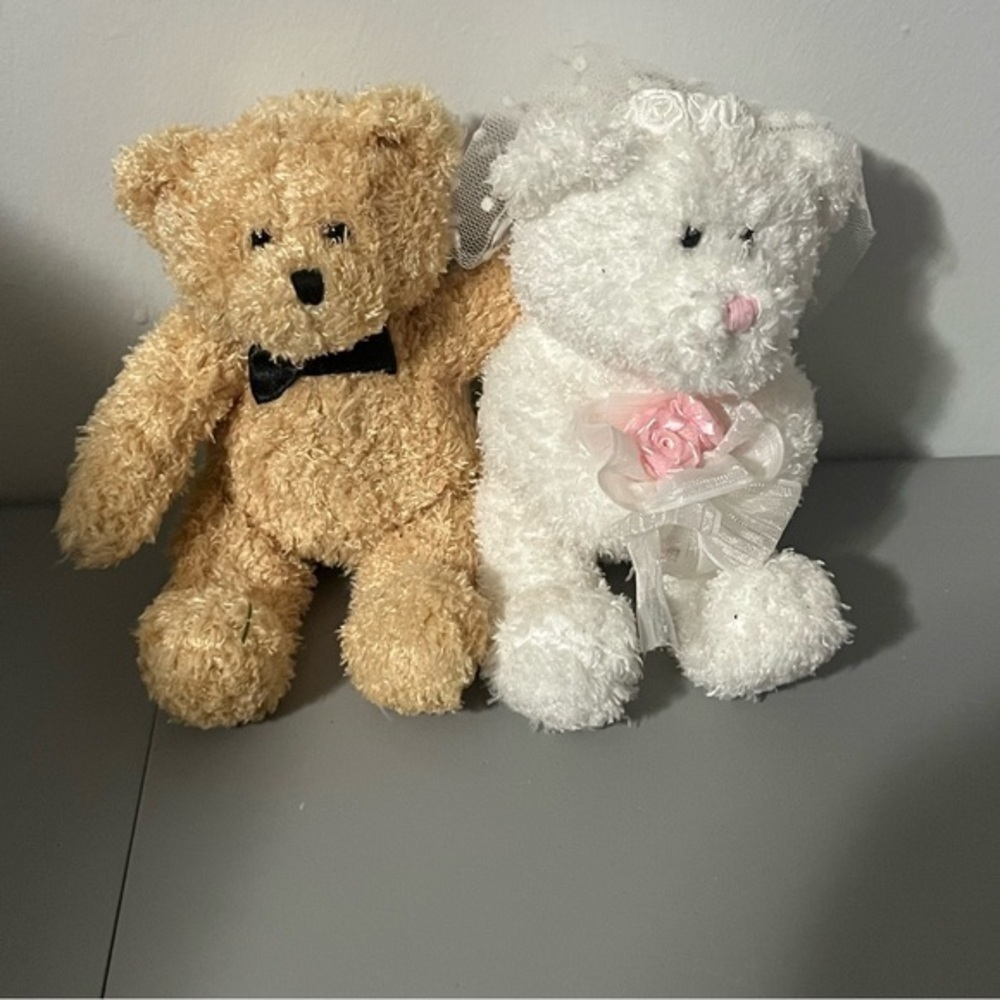 Ty Beanie Baby Blissful the Bride and Groom Bears 2007 NWT